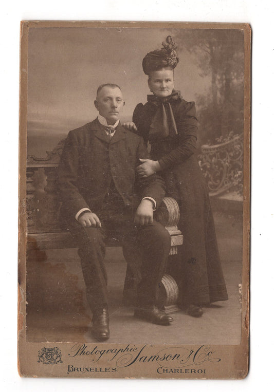 Fotografie Feines Paar - Bruxelles Brüssel / Charleroi 1900er / CAB X-29