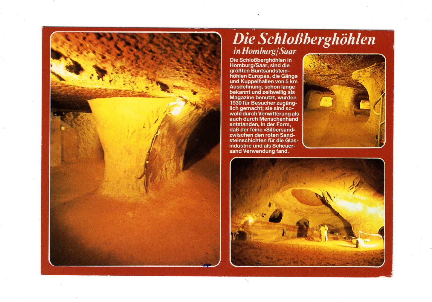 Ansichtskarte Die Schlossberghöhlen in Homburg / Saar