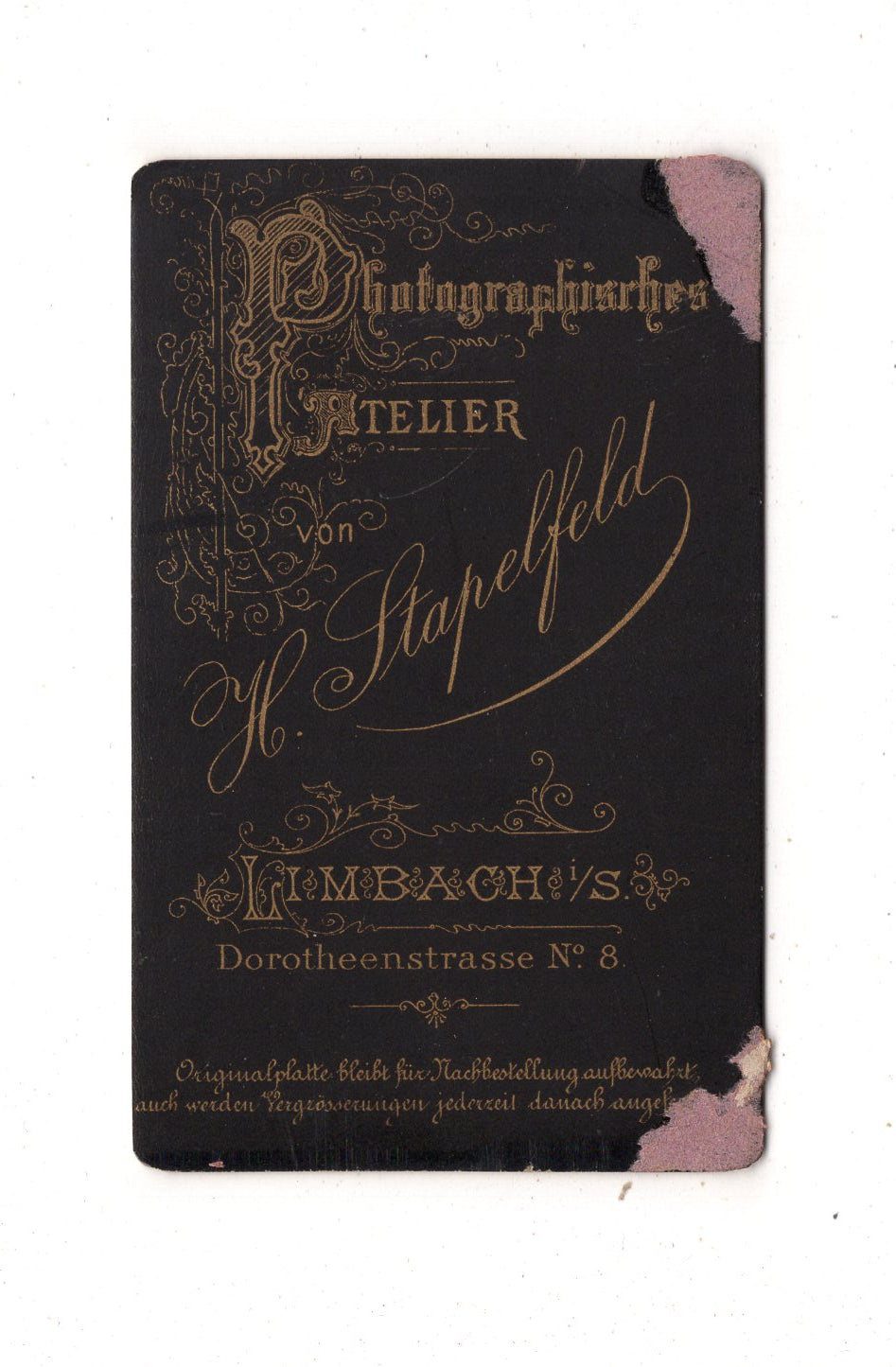 Fotografie Feiner Junge - Limbach 1880er / CDV N1-04