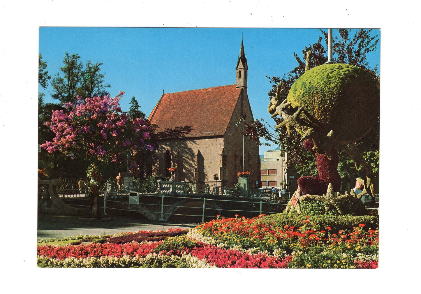 Ansichtskarte Meran / Kurpromenade und Hl. Geistkirche / Italien