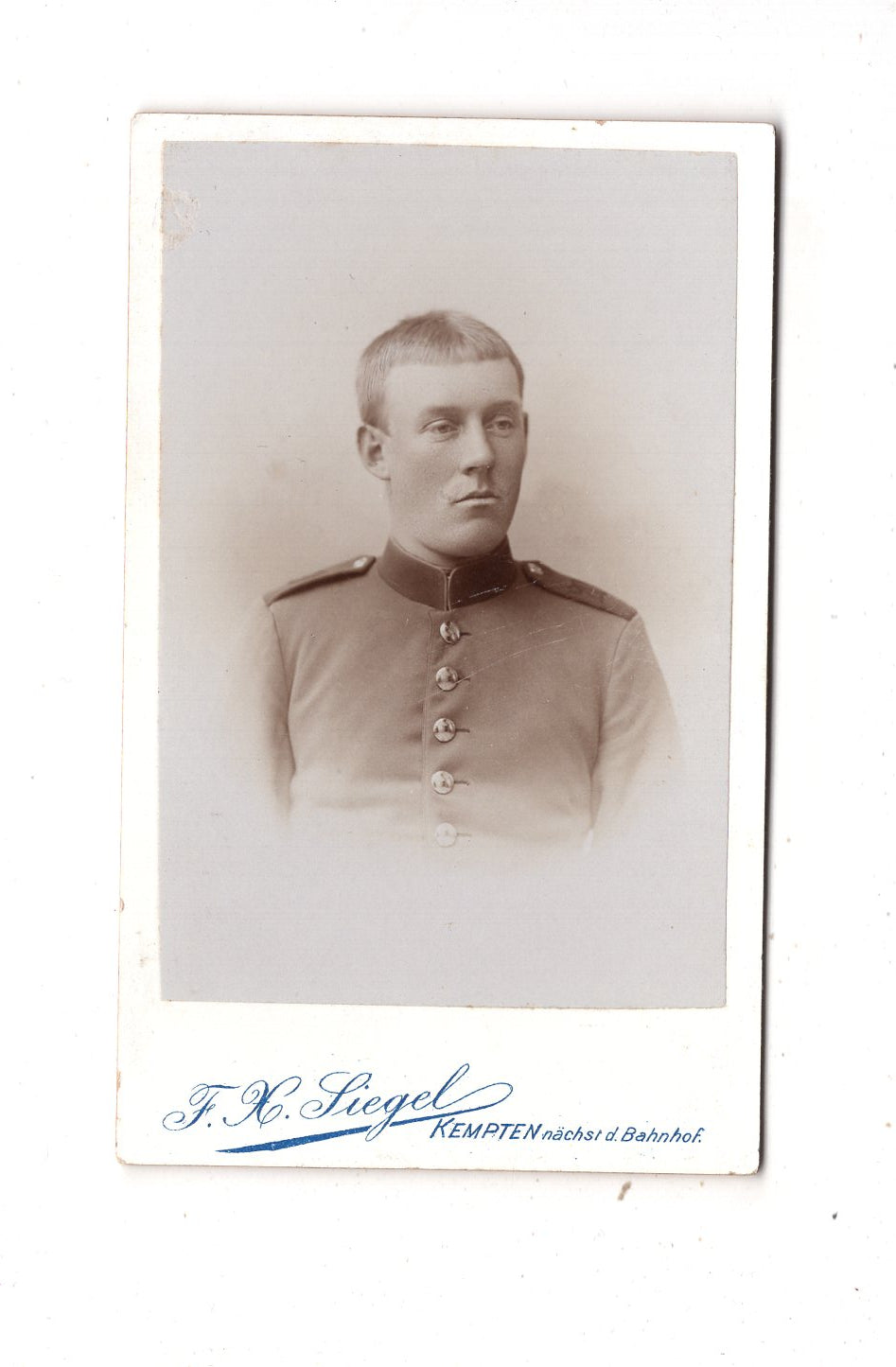 Fotografie Soldat - Kempten 1890er / CDV M1-01