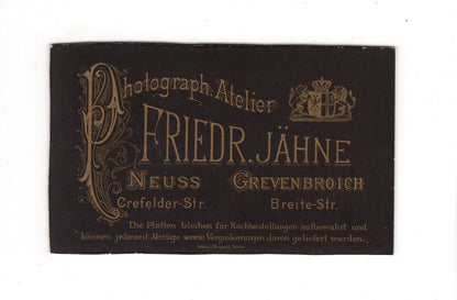 Fotografie Herrenportrait - Neuss / Grevenbroich 1880er / CDV C1-18