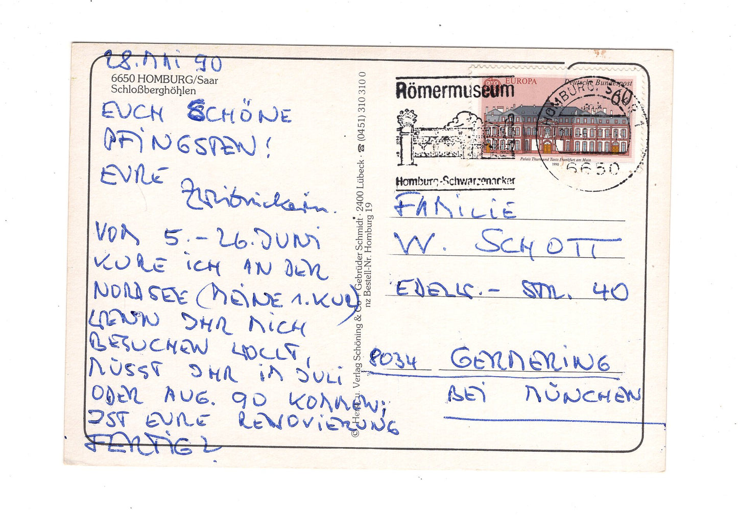 Ansichtskarte Die Schlossberghöhlen in Homburg / Saar