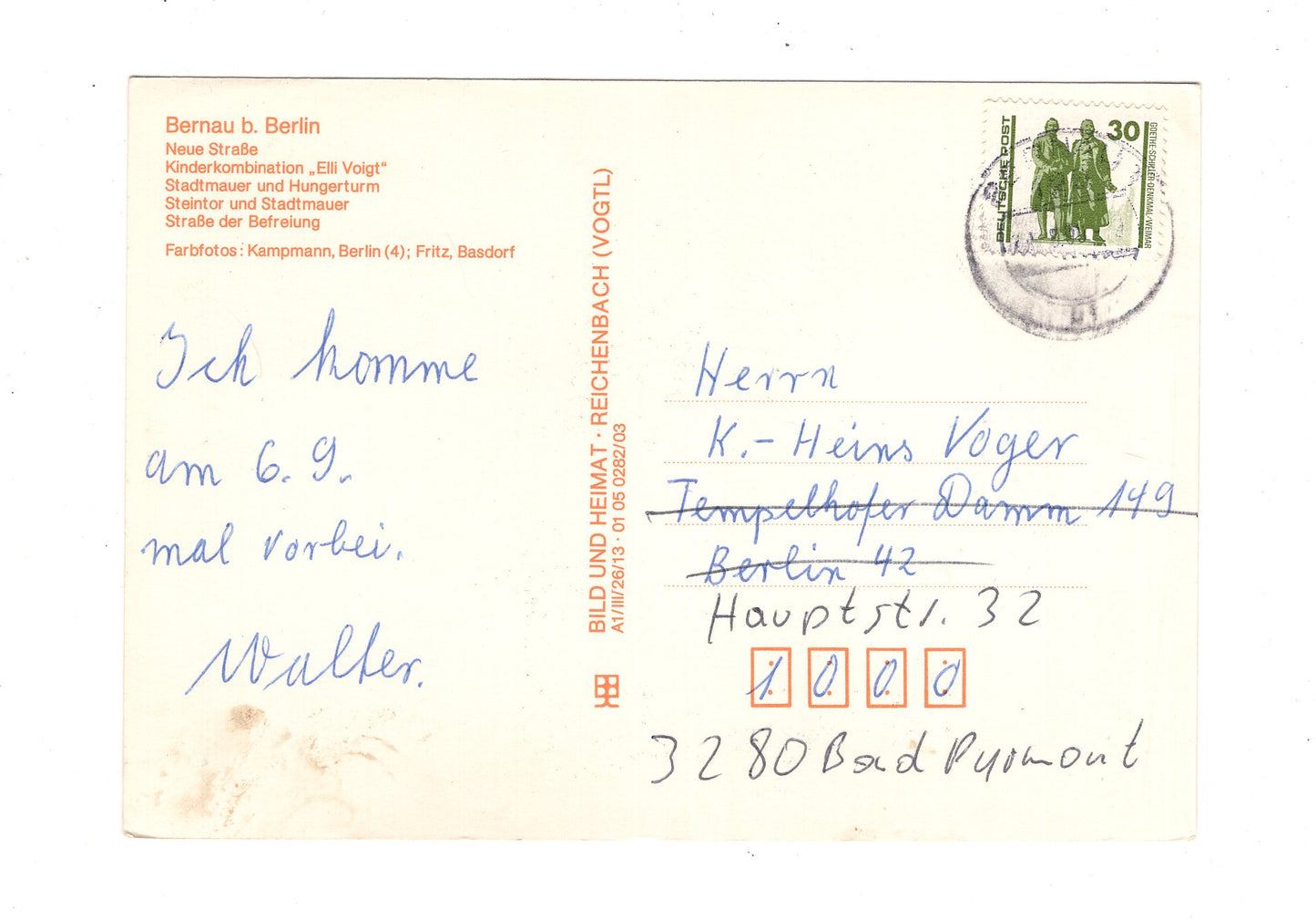 Ansichtskarte Bernau bei Berlin / Steintor und Stadtmauer +++