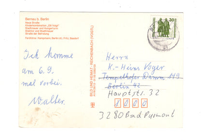 Ansichtskarte Bernau bei Berlin / Steintor und Stadtmauer +++