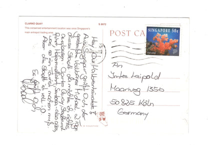 Ansichtskarte Clarke Quai / Singapore / Singapur