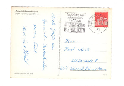 Ansichtskarte Garmisch-Partenkirchen gegen Zugspitzgruppe / G1-54