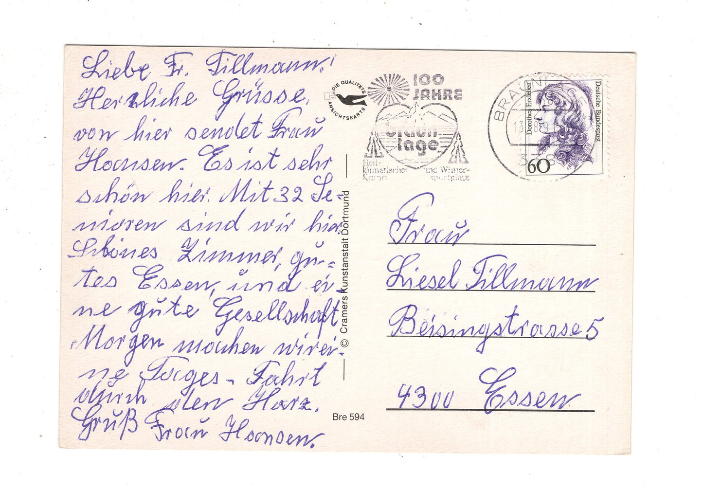Ansichtskarte Braunlage / Oberharz / Haus des Kurgastes +++ / J1-61
