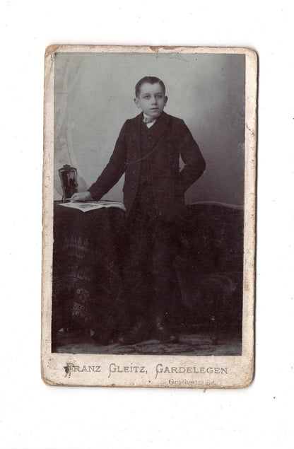 Fotografie Feiner Junge - Gardelegen 1910er / CDV N1-04