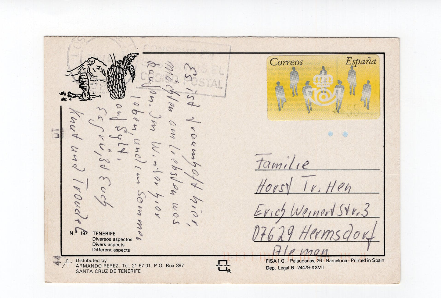 Ansichtskarte Teneriffa / Spanien