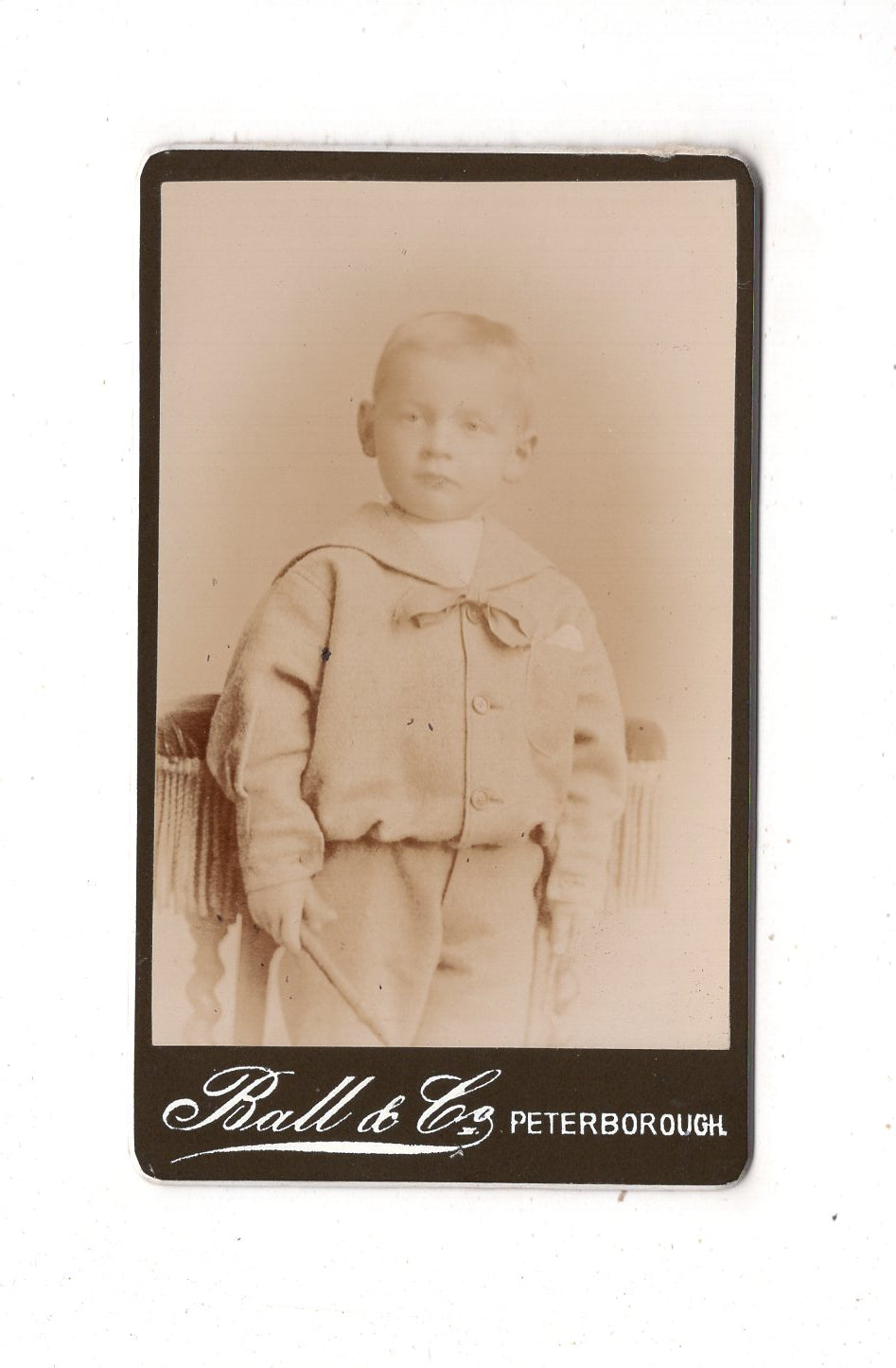 Fotografie Niedlicher kleiner Junge - Peterborough 1890er / CDV M1-21