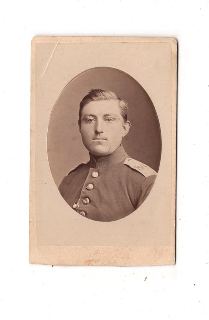 Fotografie Soldat Regiment 84 - Flensburg 1880er / CDV M1-01