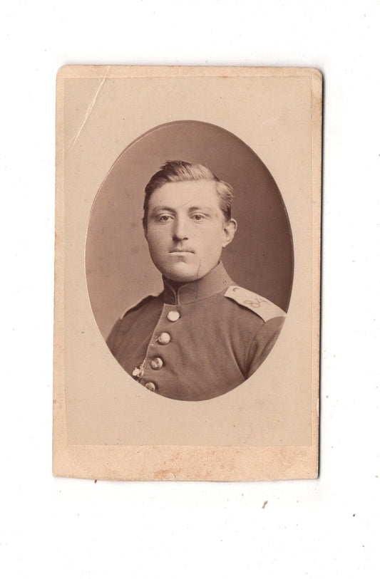 Fotografie Soldat Regiment 84 - Flensburg 1880er / CDV M1-01