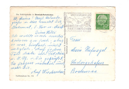 Ansichtskarte Die Frühlingstraße in Garmisch-Partenkirchen / G1-54