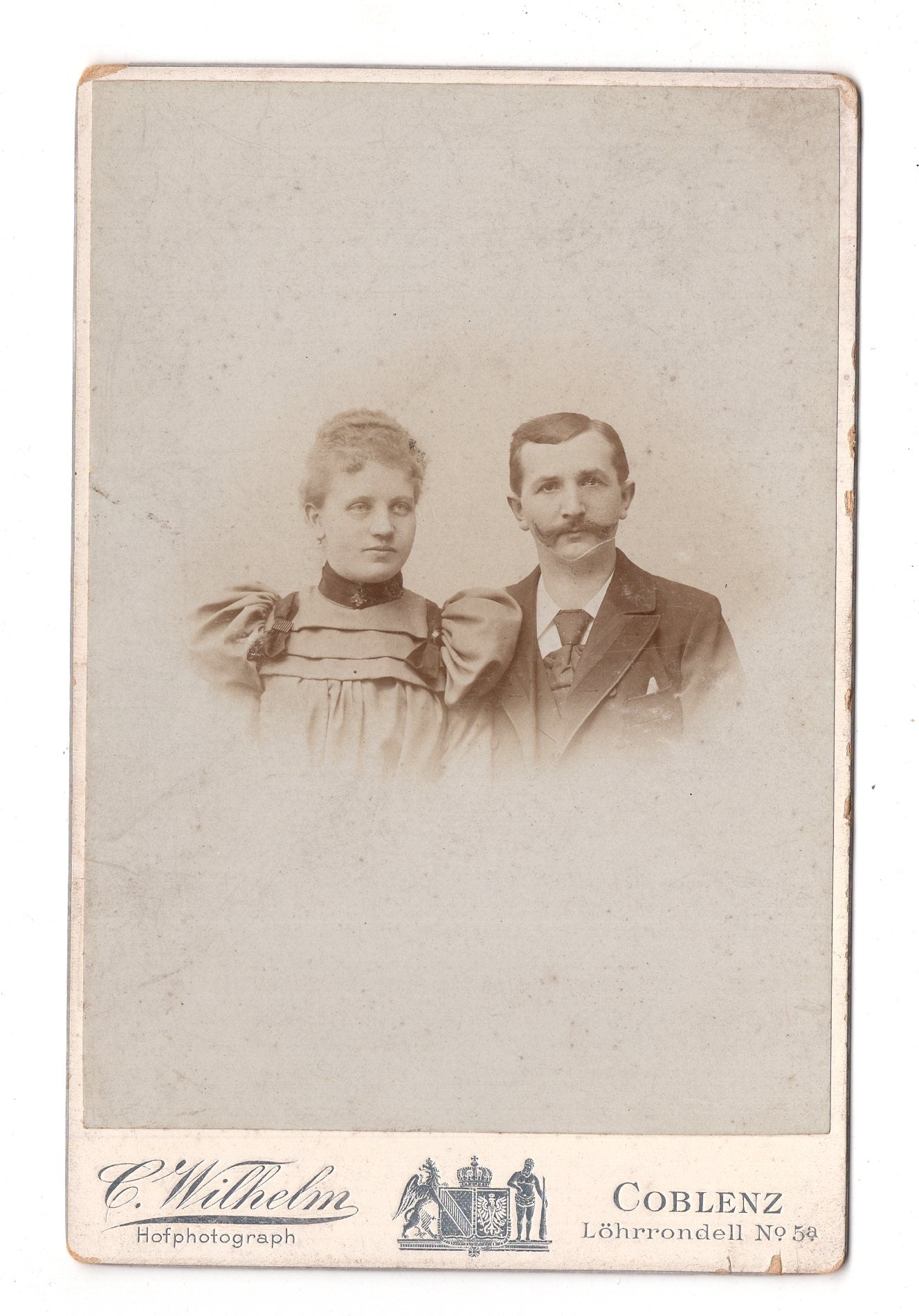 Fotografie Feines Paar - Koblenz 1890er / CAB X-29