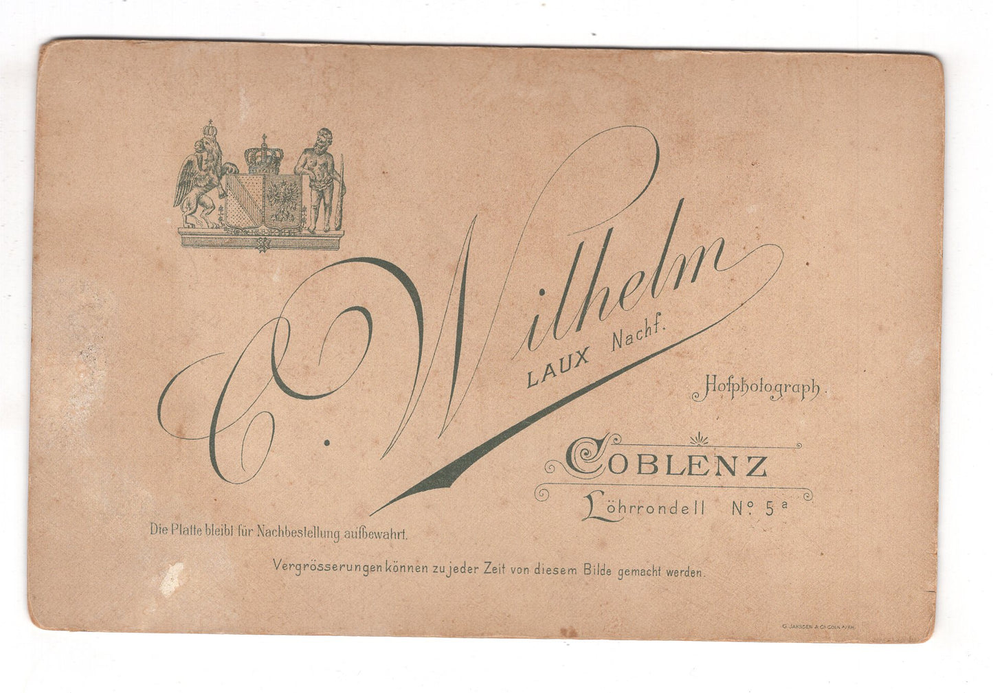 Fotografie Feines Paar - Koblenz 1890er / CAB X-29