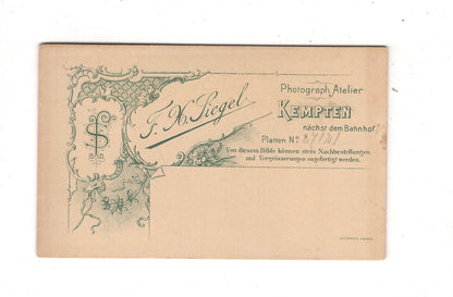 Fotografie Soldat - Kempten 1890er / CDV M1-01