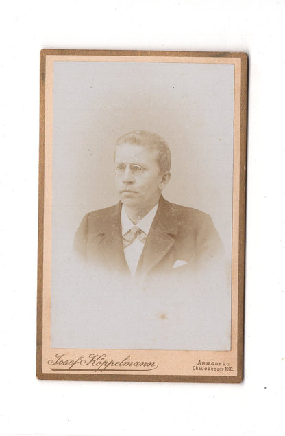 Fotografie Herrenportrait - Arnsberg / Soest 1890er / CDV C1-18