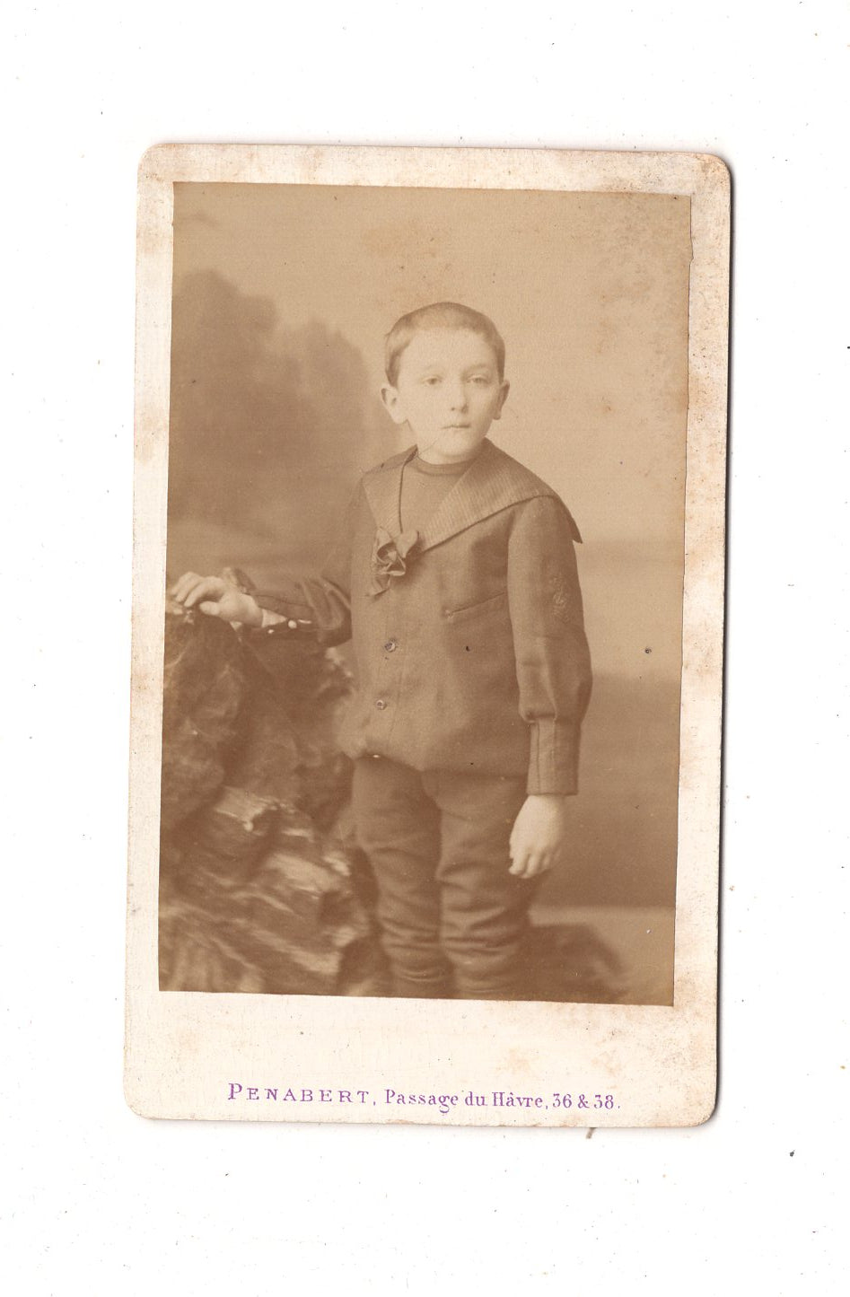 Fotografie Niedlicher kleiner Junge - Paris 1880er / CDV M1-21