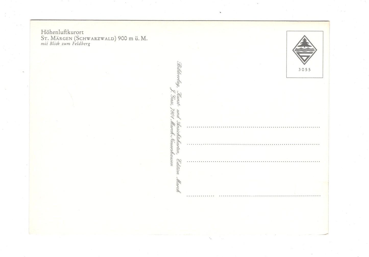 Ansichtskarte St. Märgen / Schwarzwald / mit Blick zum Feldberg / H1-51