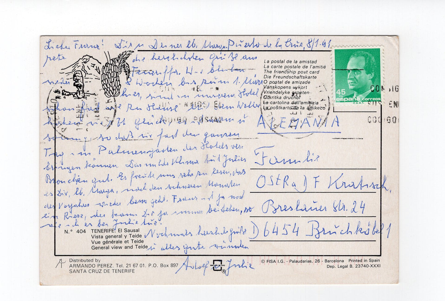 Ansichtskarte El Sausal / Teneriffa / Spanien