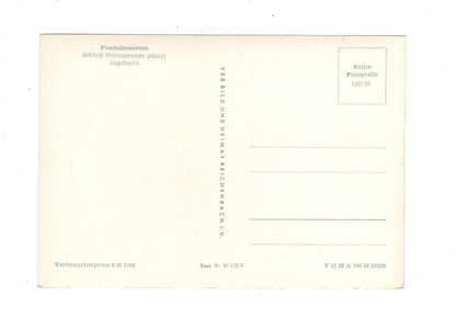 Ansichtskarte Wernigerode / Harz / Schloss - Jagdhalle / K1-54