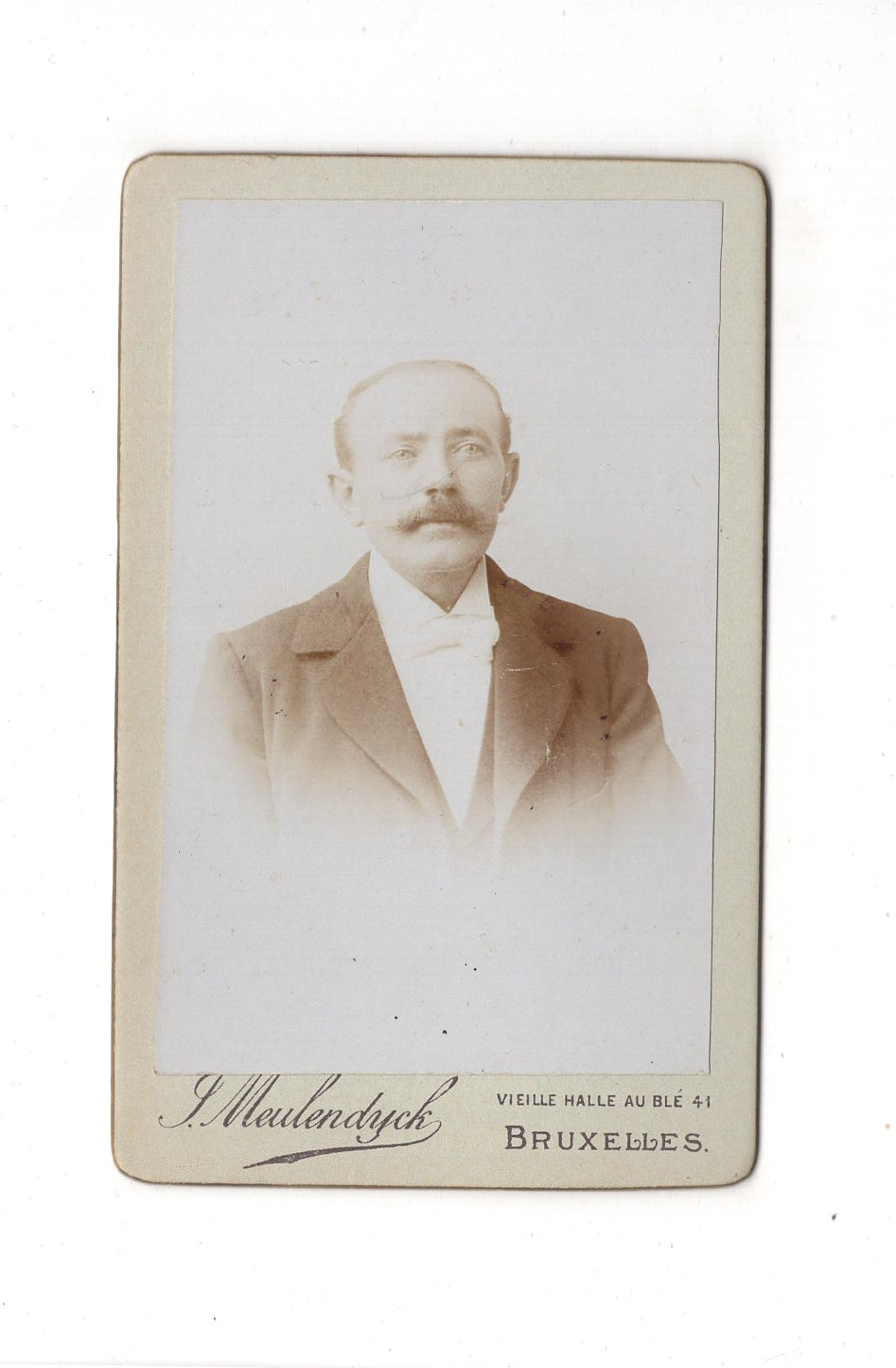 Fotografie Herrenportrait - Bruxelles Brüssel 1890er / CDV C1-18