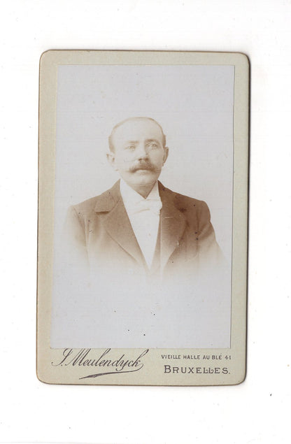 Fotografie Herrenportrait - Bruxelles Brüssel 1890er / CDV C1-18