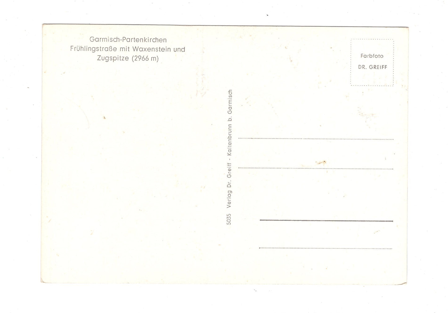Ansichtskarte Frühlingstraße in Garmisch-Partenkirchen / G1-54