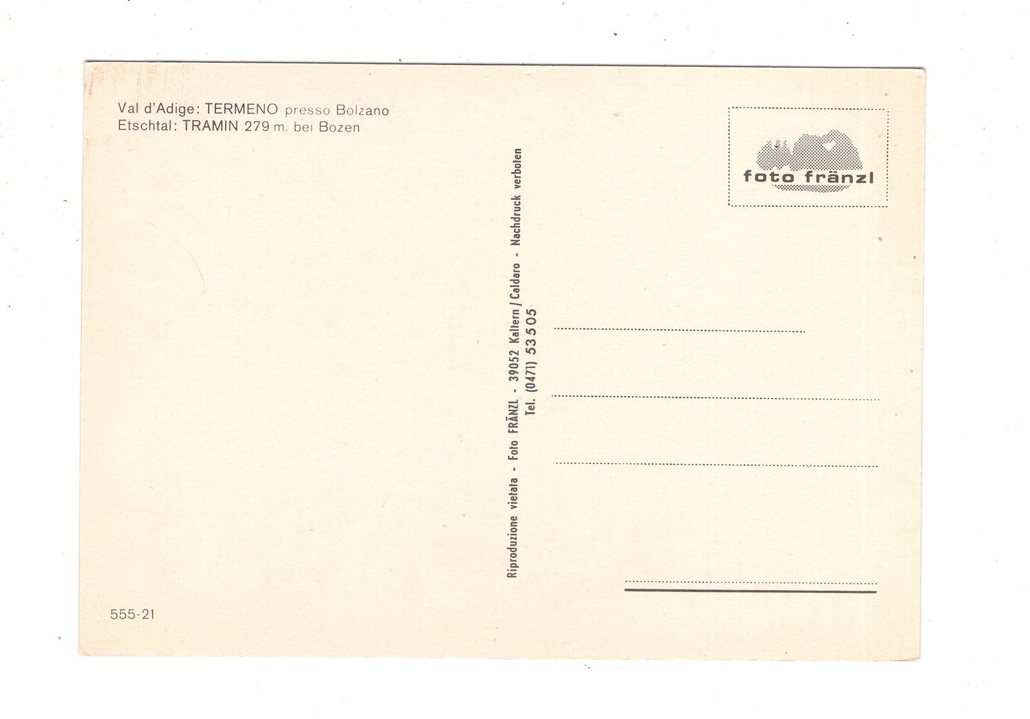 Ansichtskarte Etschtal / Tramin bei Bozen / Italien