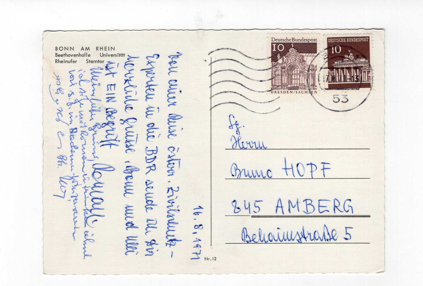 Ansichtskarte Bonn am Rhein / Beethovenhalle +++