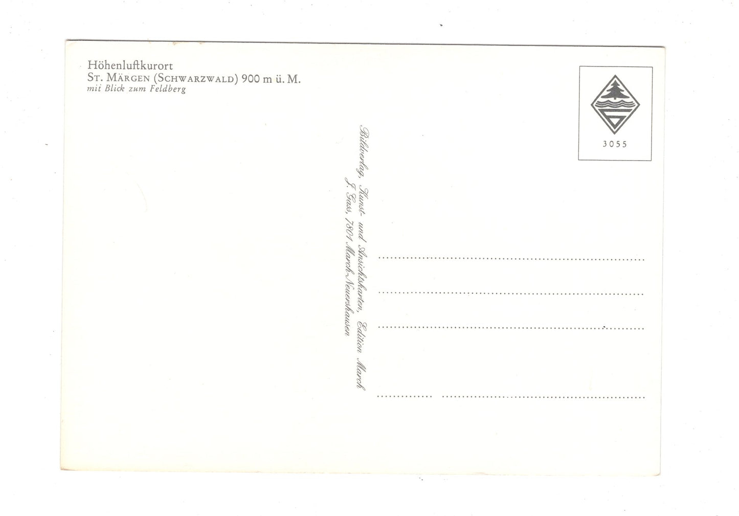 Ansichtskarte St. Märgen / Schwarzwald / mit Blick zum Feldberg / H1-51