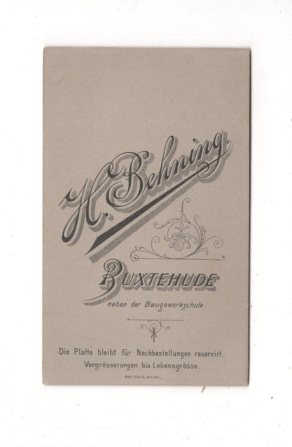 Fotografie Niedlicher kleiner Junge - Buxtehude 1890er / CDV M1-21