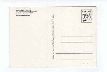 Ansichtskarte Nördlingen / Freitreppe am Rathaus