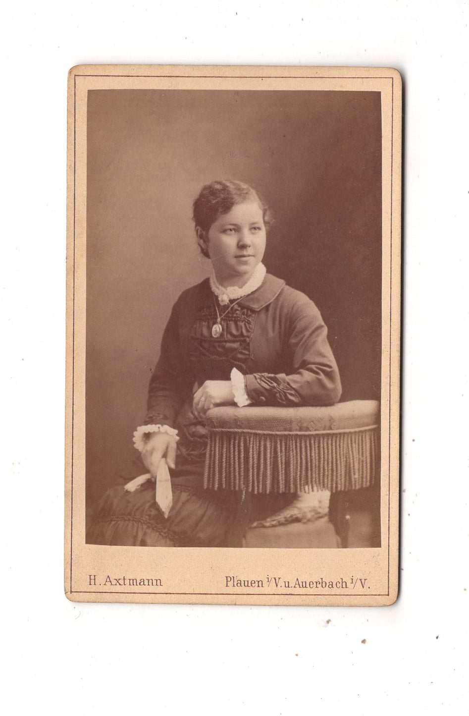 Fotografie Feine Dame - Plauen & Auerbach 1880er