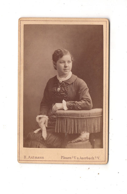 Fotografie Feine Dame - Plauen & Auerbach 1880er