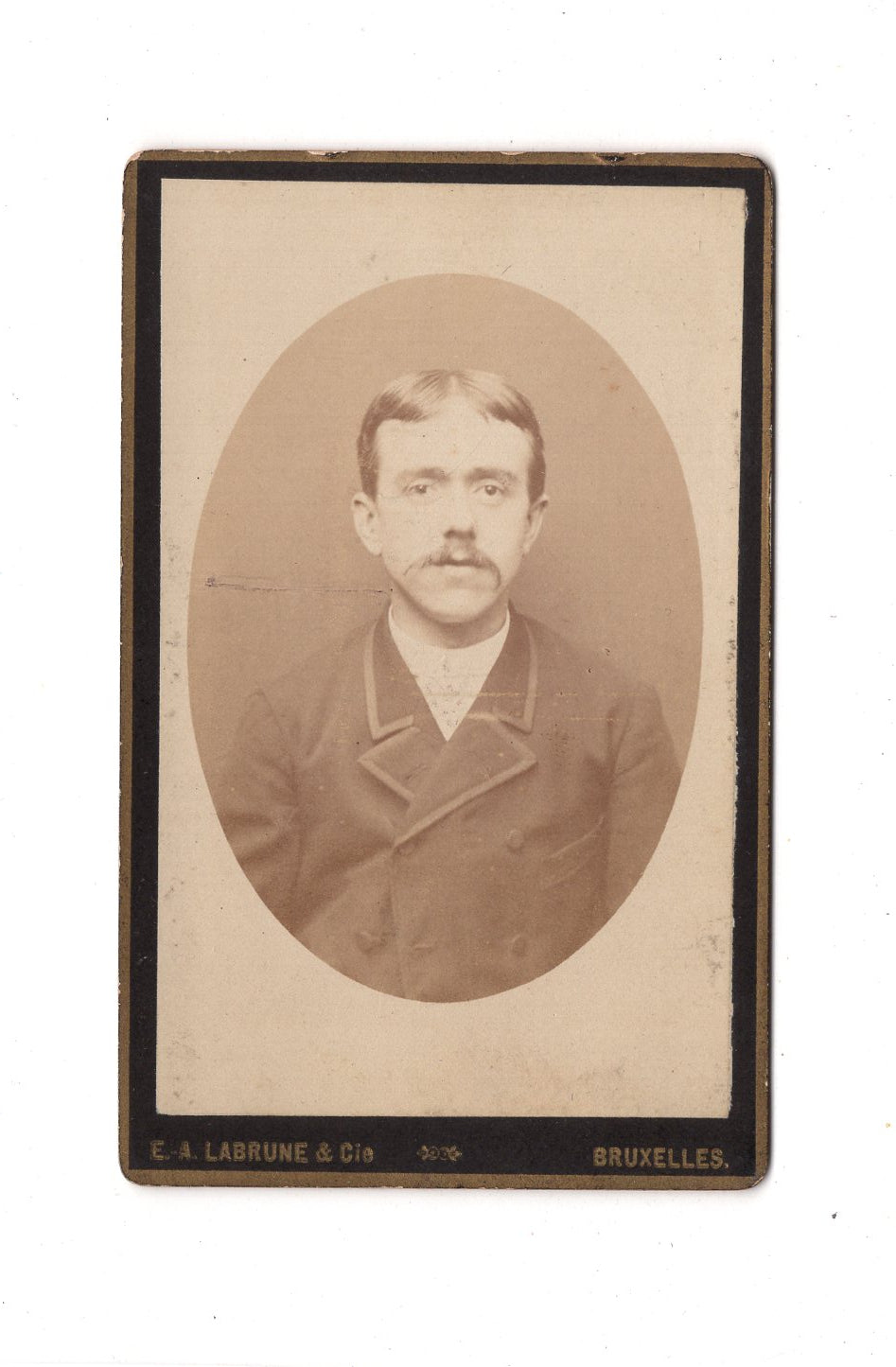 Fotografie Herrenportrait - Bruxelles Brüssel 1880er / CDV C1-18