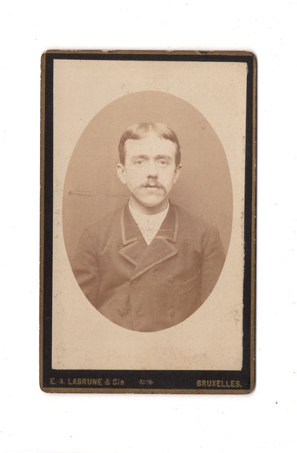 Fotografie Herrenportrait - Bruxelles Brüssel 1880er / CDV C1-18