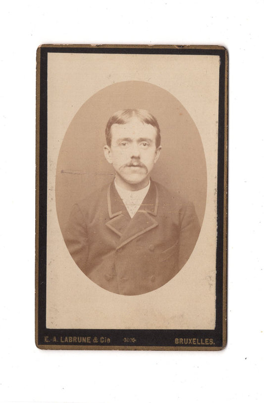 Fotografie Herrenportrait - Bruxelles Brüssel 1880er / CDV C1-18