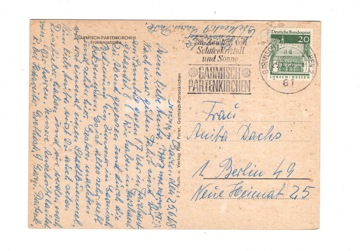 Ansichtskarte Garmisch-Partenkirchen / Frühlingstraße / G1-54