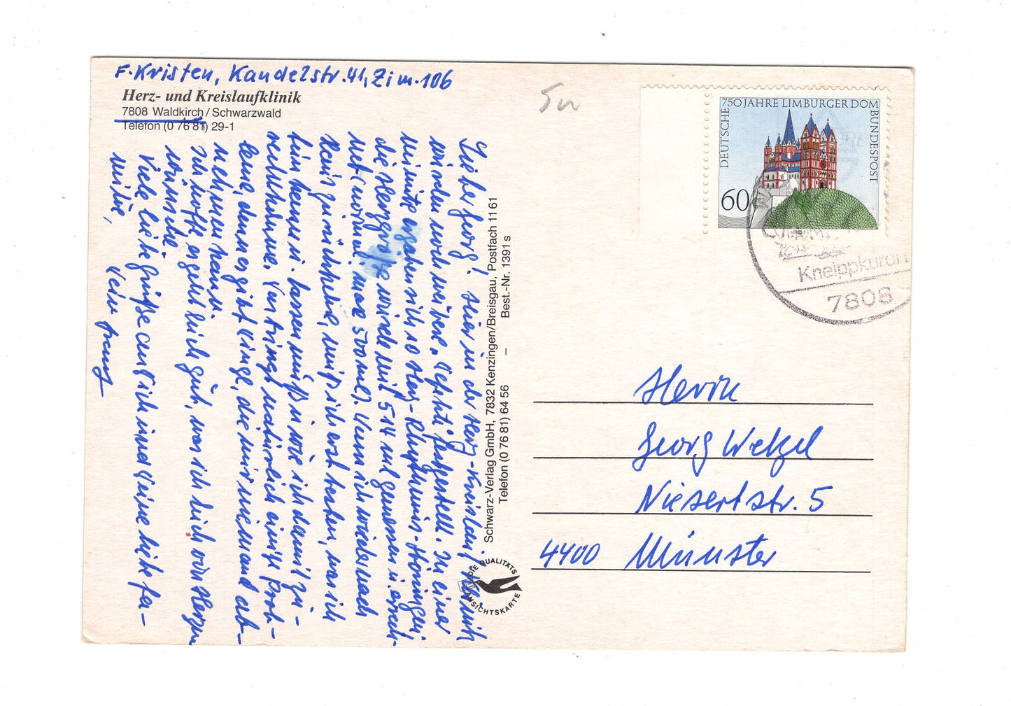 Ansichtskarte Waldkirch im Schwarzwald / H1-51