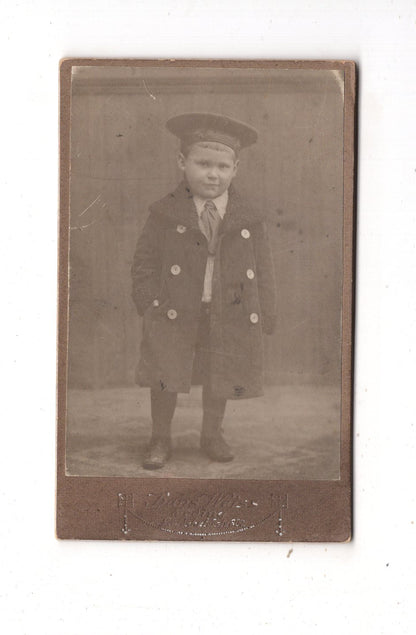 Fotografie Niedlicher kleiner Junge - Erding 1910er / CDV M1-21