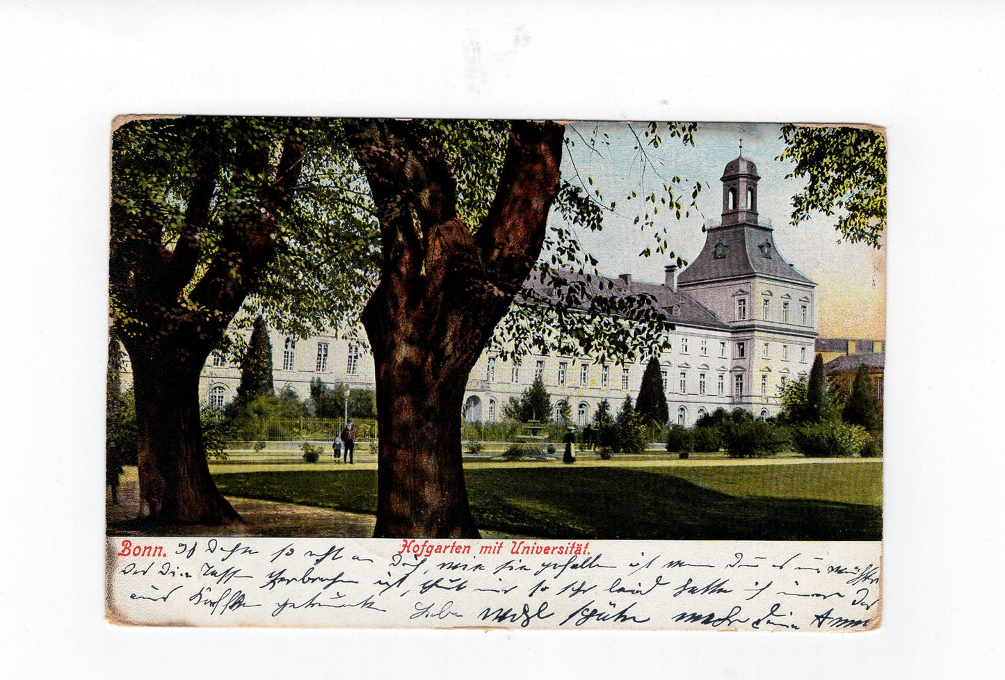 Ansichtskarte Bonn am Rhein / Hofgarten mit Universität - 1905
