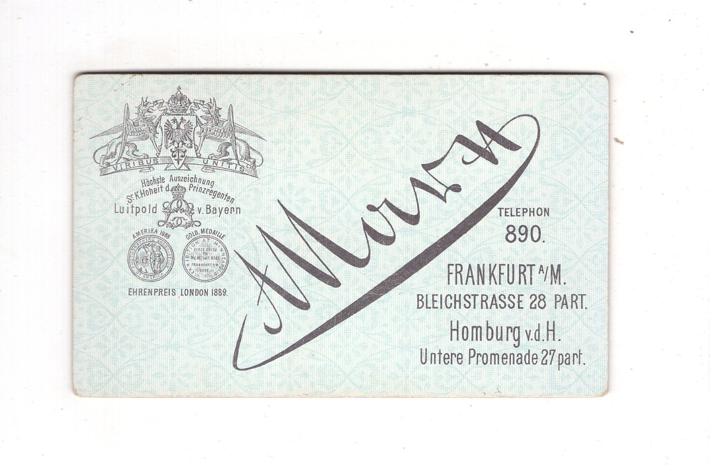 Fotografie Soldat - Frankfurt Main / Bad Homburg vor der Höhe um 1890 / CDV M1-01