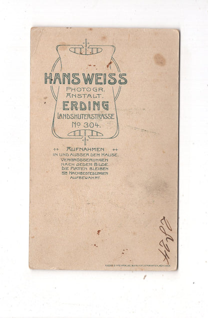 Fotografie Niedlicher kleiner Junge - Erding 1910er / CDV M1-21