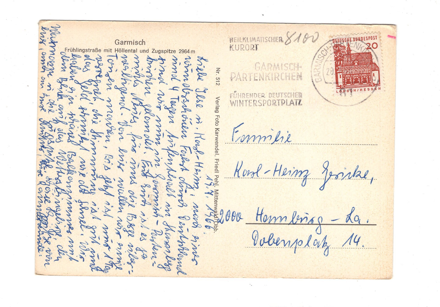 Ansichtskarte Garmisch-Partenkirchen / Frühlingstraße mit Höllental +++ / G1-54