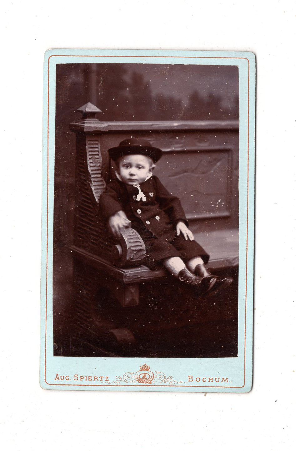 Fotografie Niedlicher kleiner Junge - Bochum 1880er / CDV M1-21