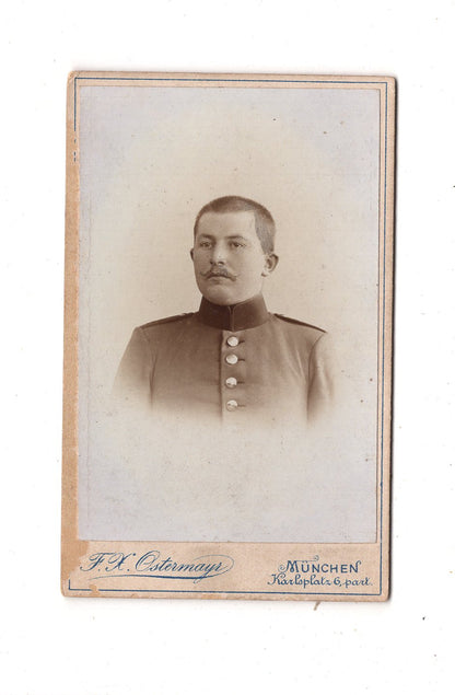 Fotografie Soldat - München 1890er / CDV M1-01