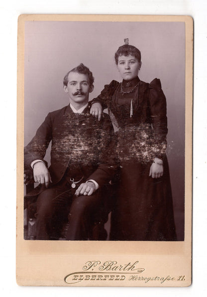Fotografie Feines Paar - Elberfeld 1890er / CAB X-30