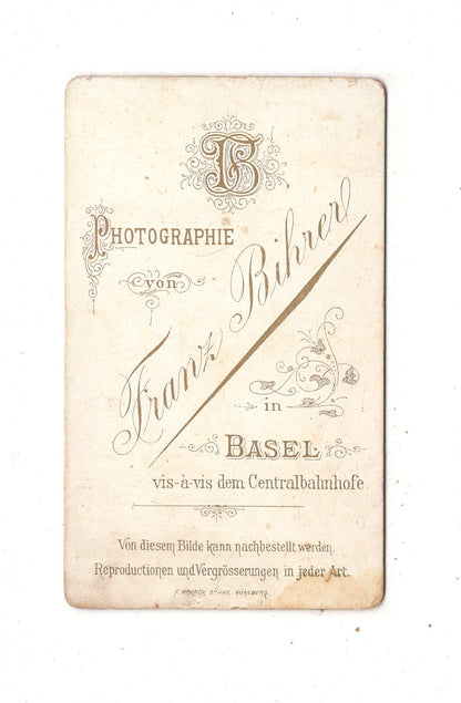 Fotografie Feine Dame mit kleinem Jungen - Basel um 1880